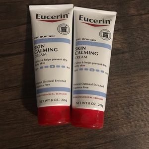 Two 8 oz Eucerin skin calming cream